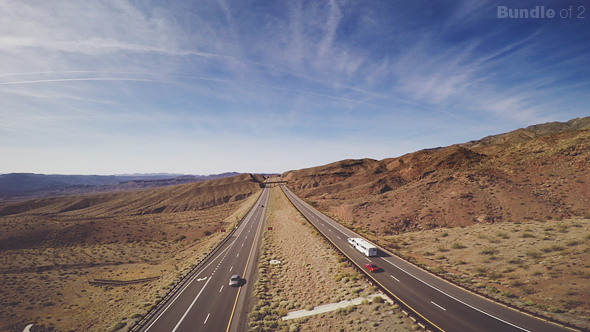 Above the Highway in the Desert