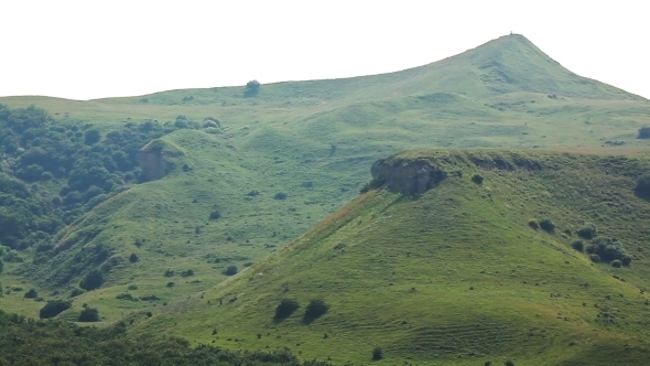 Panorama Of Summer Landscape. Nature Mountains.