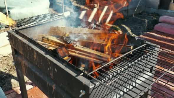 Grilled Meat on Barbeque