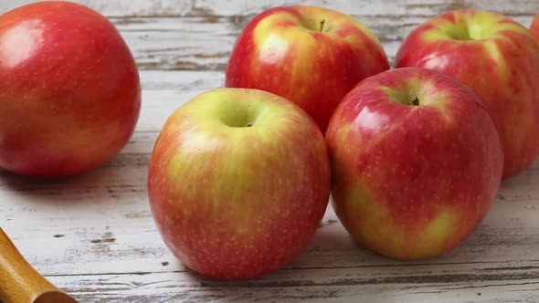  Fresh picked homegrown colorful apples