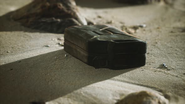 Old Rusty Fuel Canister in the Desert