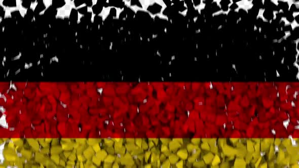 Germany Flag Breaking Rocks Transition