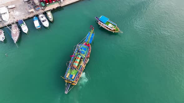 Pirate Harbor aerial view Turkey Alanya 4 K