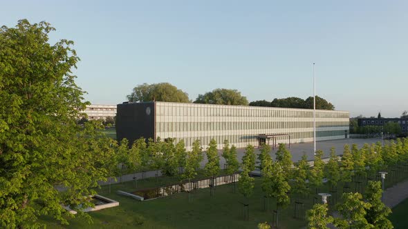 Aerial View Of Roedovre Municipality Town Hall, Denmark