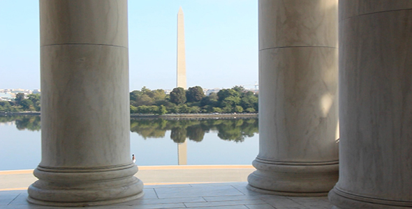 Washington Monument Seen from Jefferson Memorial