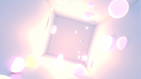 White Glowing Balls Room