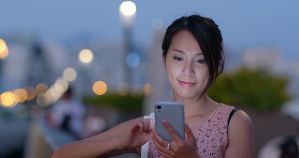 Woman use mobile phone