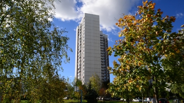 High-rise Apartment Building Surrounded By