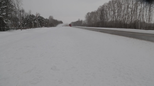 Clearing The Road From Snow