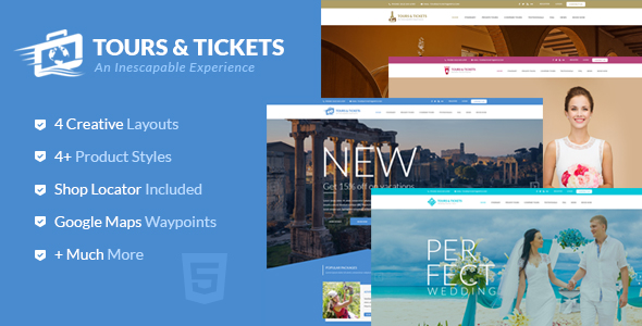 Tours & Tickets – HTML Template