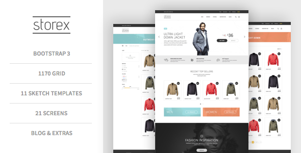 Storex Shopping Site &amp; Blog Sketch Theme