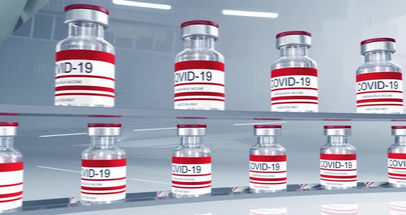 Red Bottles Coronavirus Vaccine COVID19 alt