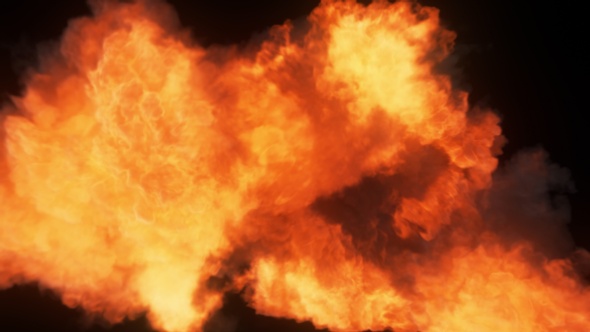 Fire Explosion Shooting Towards Camera alt