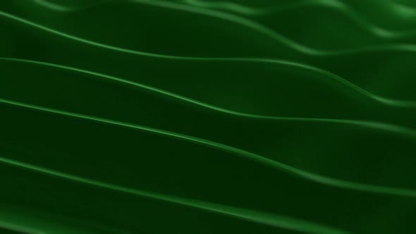3D Abstract Waves Green Background