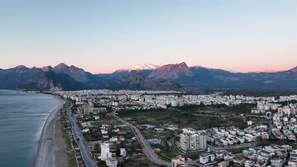 Panoramic Antalya Turkey Aerıal Vıew 4 K