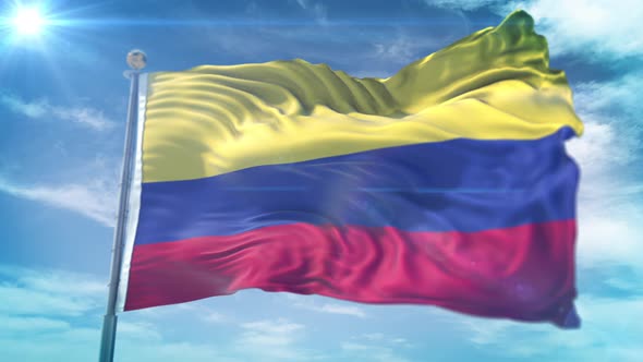 4K 3D Colombia Flag