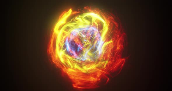 Abstract energy orb. Energy in motion within a sphere object. alt