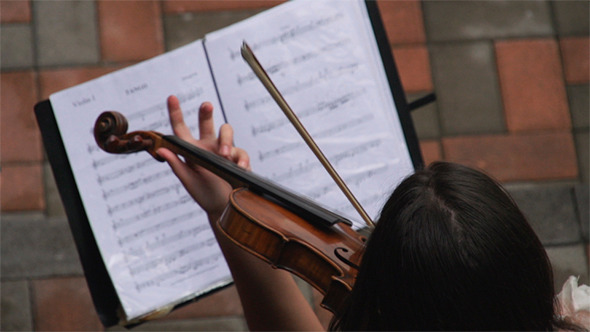 Girl Playing the Violin