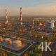 Beautiful Industrial Plant with Pipes at Sunset - VideoHive Item for Sale