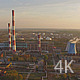 Huge Industrial Plant with Pipes at Sunset  - VideoHive Item for Sale