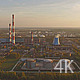 Huge Industrial Plant with Pipes at Sunset - VideoHive Item for Sale