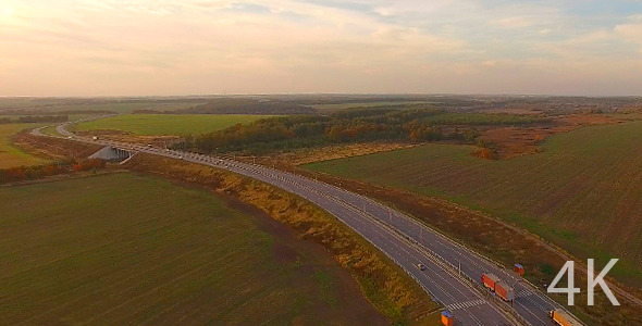 Automobile Highway and Beautiful Autumn Nature alt