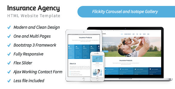 Insurance Agency - HTML5 Website Template