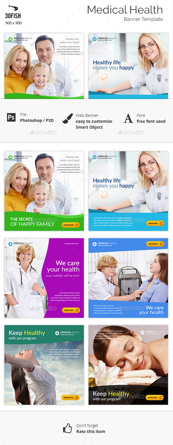 Medical Banner Web Elements From Graphicriver