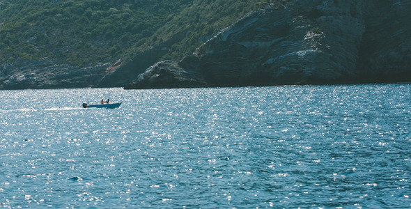 Sunny Sea With Hills