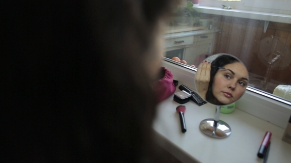 Beautiful Woman Doing Make Up