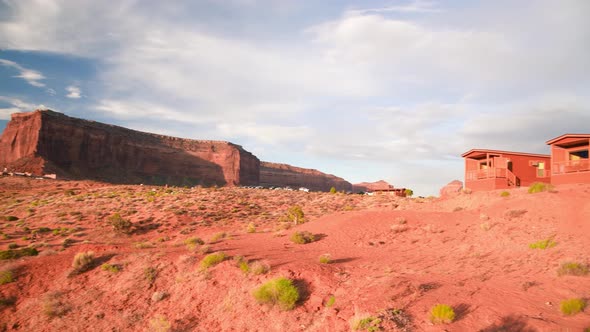 Panoramic View of Monument Valley at Sunset Arizona