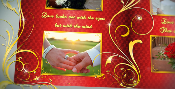 Wedding Album Gold Flourish