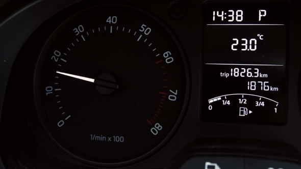 Car Instrument Panel, Rpm, High Speed Acceleration