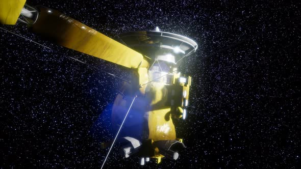 Satellite Cassini Is Approaching Saturn alt