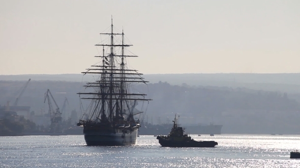 Sailing Ship In The Bay