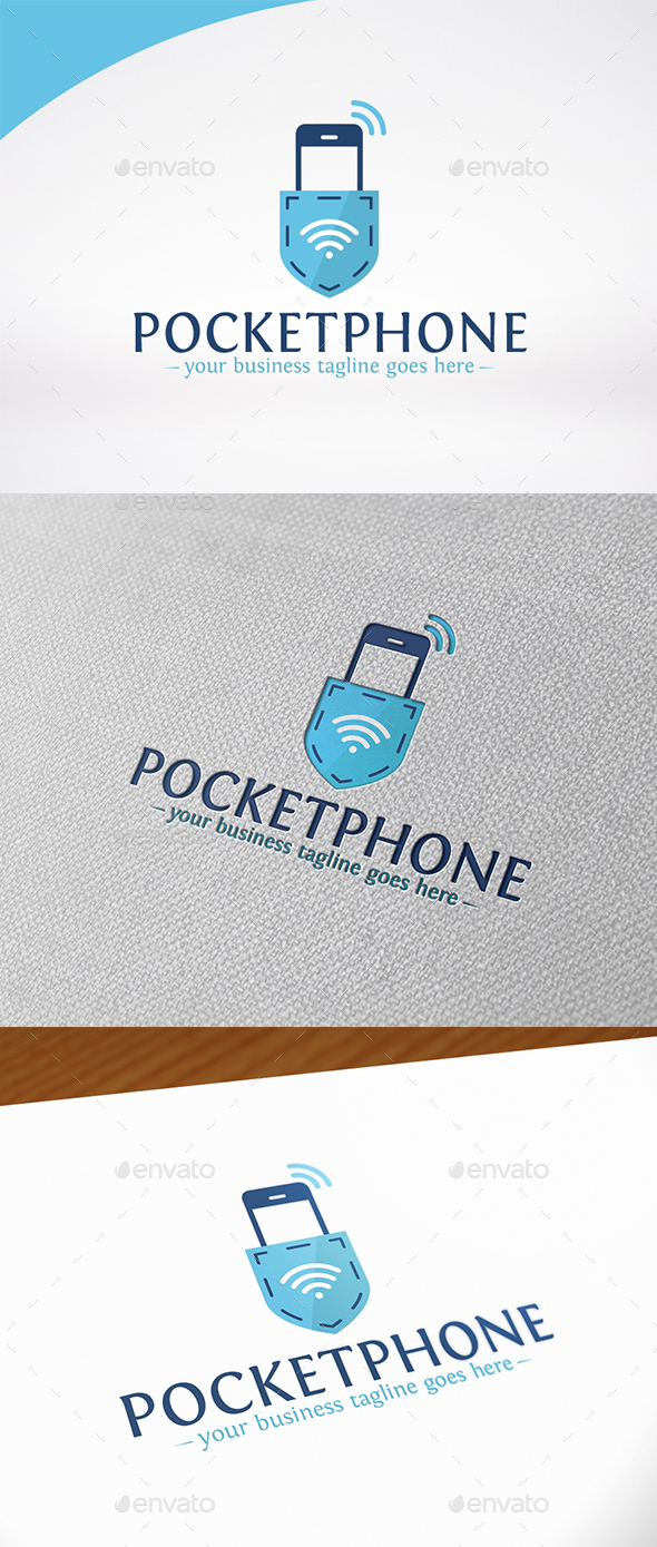 Pocket Phone Logo Template