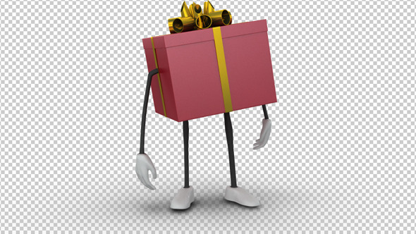 Dancing Gift Box Looped Animation alt