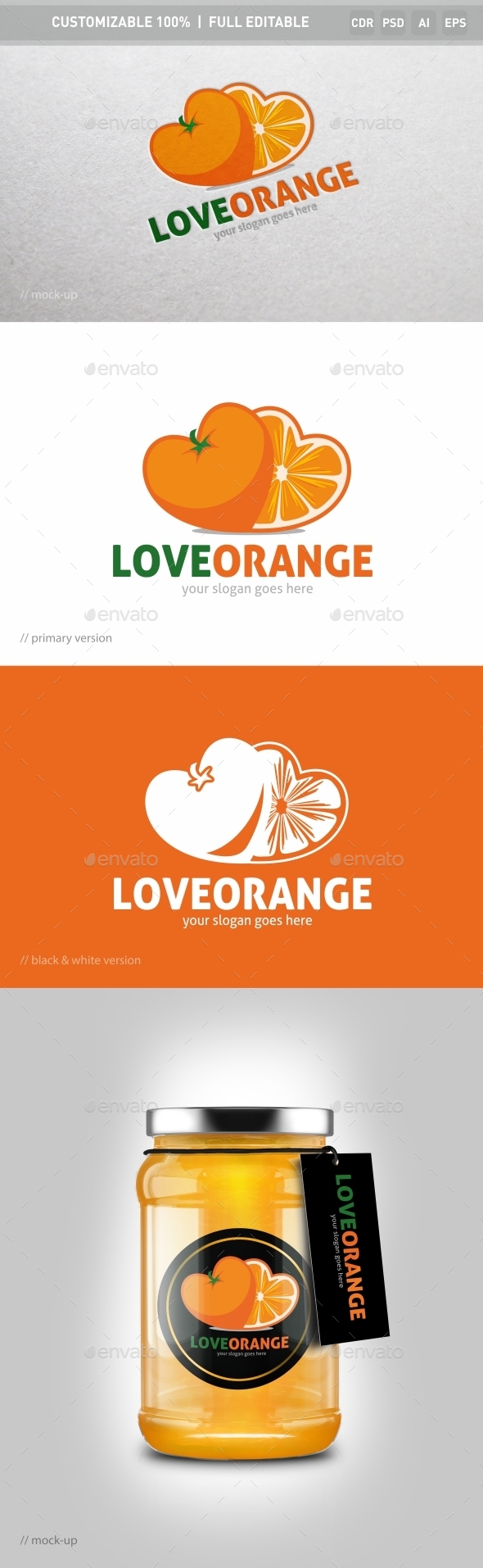 Lovely Orange Logo Template