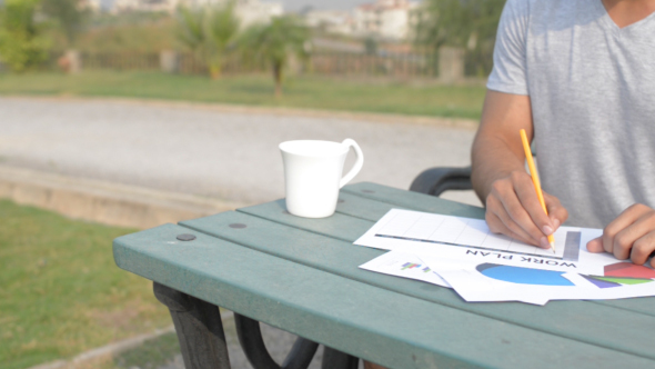 Man Setting Work Plan