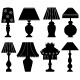 Table Lamp Light in Silhouette Black - GraphicRiver Item for Sale