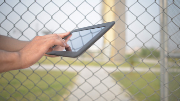 typing on Tablet in Open Air alt