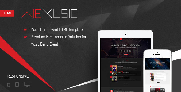 WeMusic – Music Band Event HTML Template