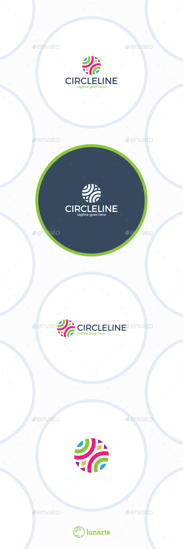Abstract Color Circle Logo