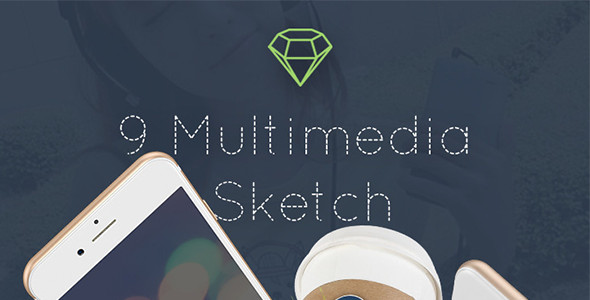 Aplikacja multimedialna - Sketch Mobile UI Kit