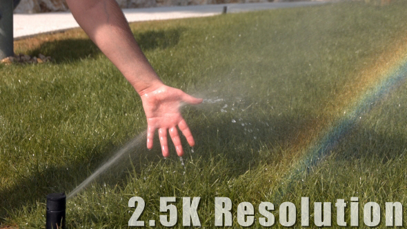 Sprinkler Hand and Rainbow