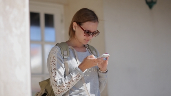 Close Up Of Young Pretty Girl In Sunglasses