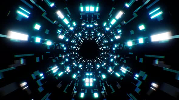 Reverse Move Simple Pattern Scifi Tunnel Loop 4K