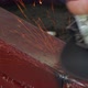 Angle Grinder Polishes the Metal in Place of Welding - VideoHive Item for Sale