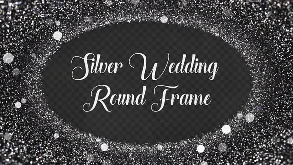 Silver Wedding Round Frame