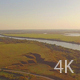 Valley With Wide River, Green Fields and Trees - VideoHive Item for Sale